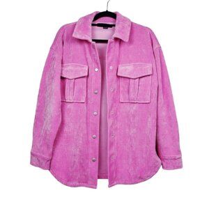 Forever 21 Womens Pink Oversized Corduroy Jacket Size S